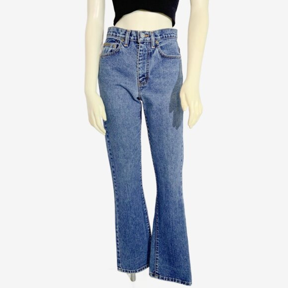 Vintage Medium Blue Wash Jeans by CALVIN KLEIN  / Made in Canada / size Small - Picture 3 of 11